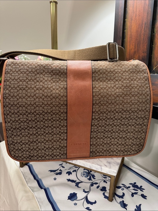 Coach Handbags - Coach Signature Hudson Commuter Laptop Messenger Bag (F77004) - Unisex